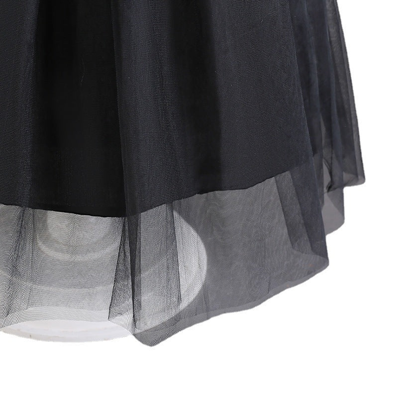 Doll Collar Mesh Umbrella Princess Dress