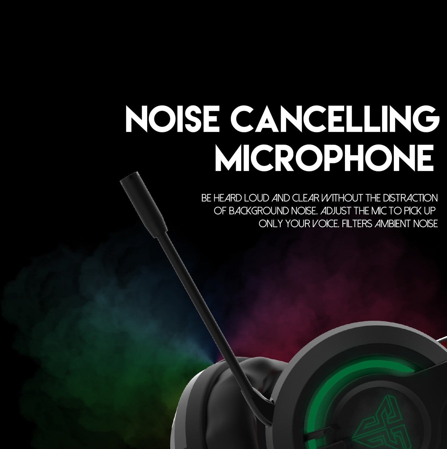 Head-mounted RGB breathing light headset