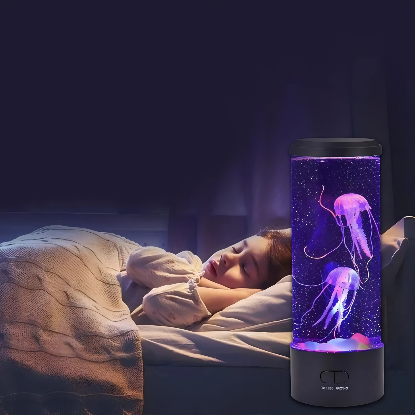 LED Jellyfish Night Light — Colorful Atmosphere Lamp with Remote Control
