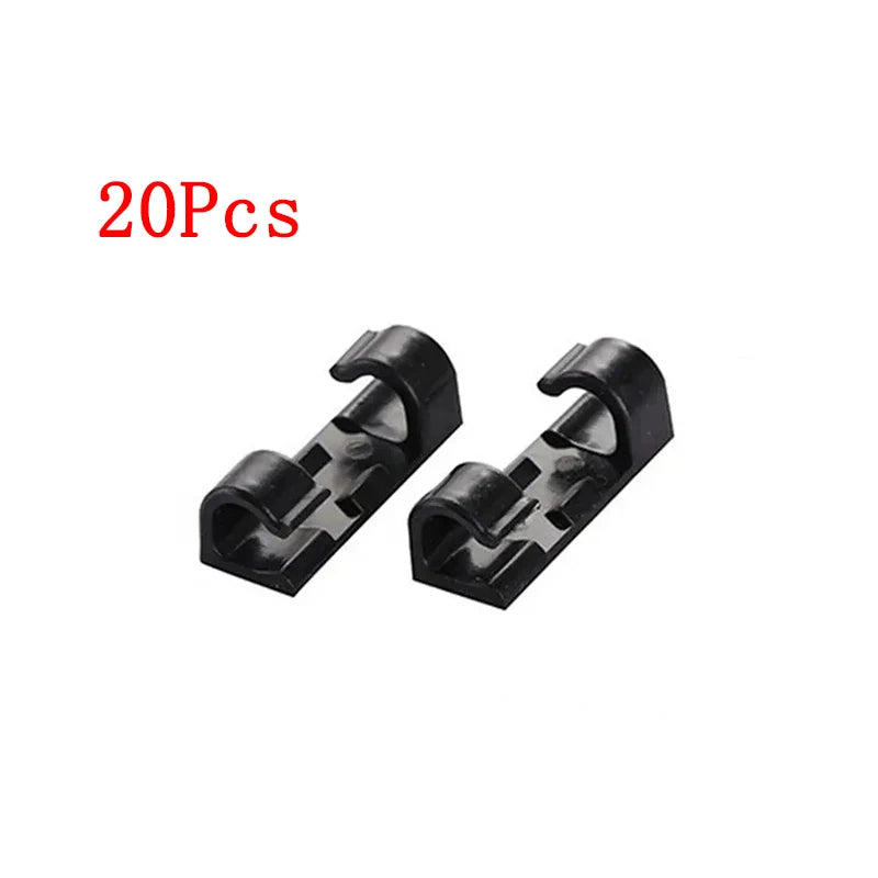 Desktop Cable Clips 3-Pack — Cord Holder for USB & Charging Cables, Office Desk Organizer