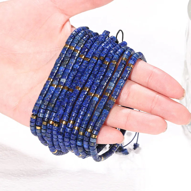 Natural Lapis Lazuli Stone Woven Bracelet