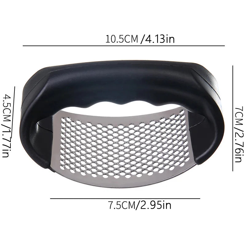 Stainless Steel Garlic Press — One-Press, No-Peel, Dishwasher-Safe Kitchen Tool