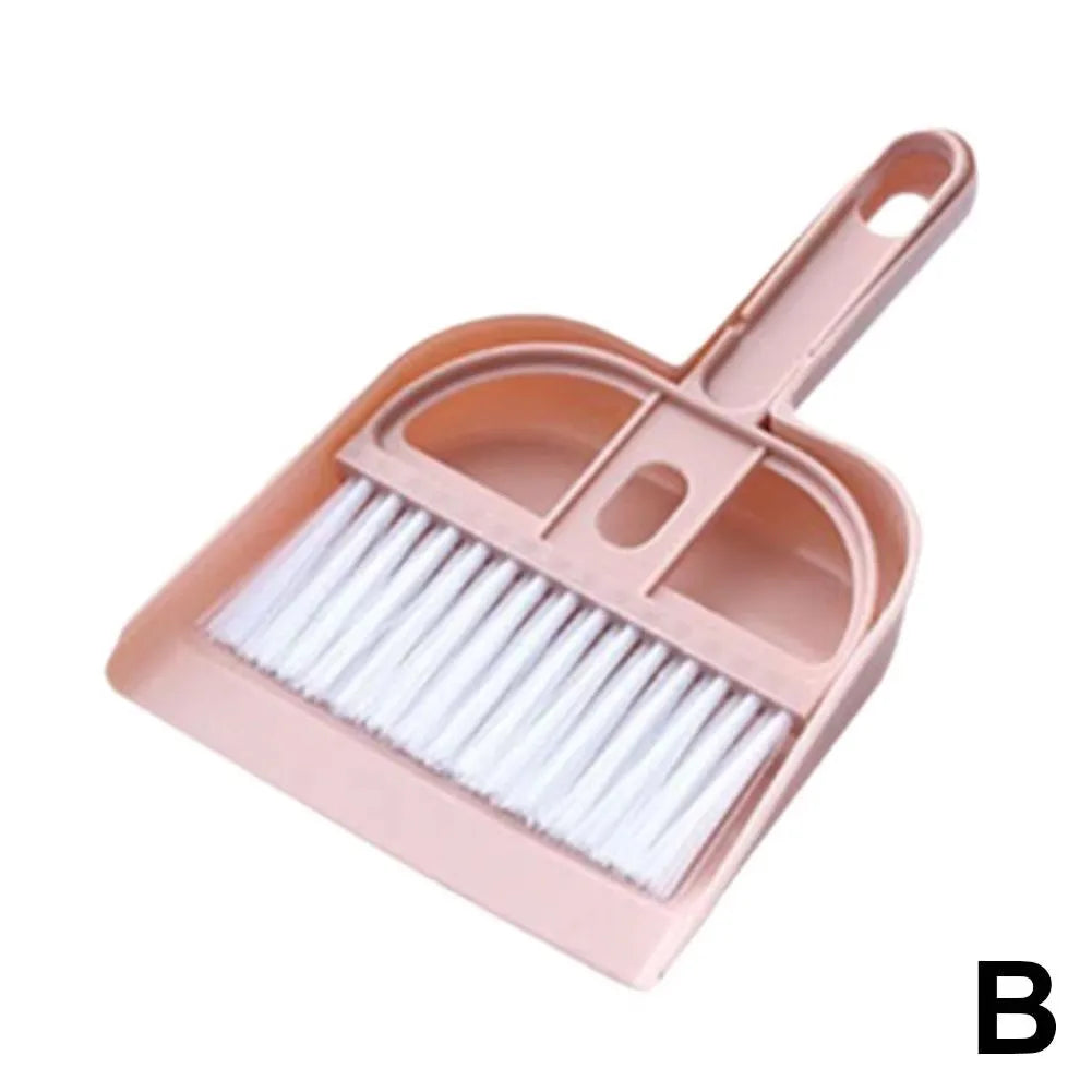 Mini Desk Broom & Dustpan Set — Cute Handheld Brush for Keyboard, Crafts & Tabletop Cleaning