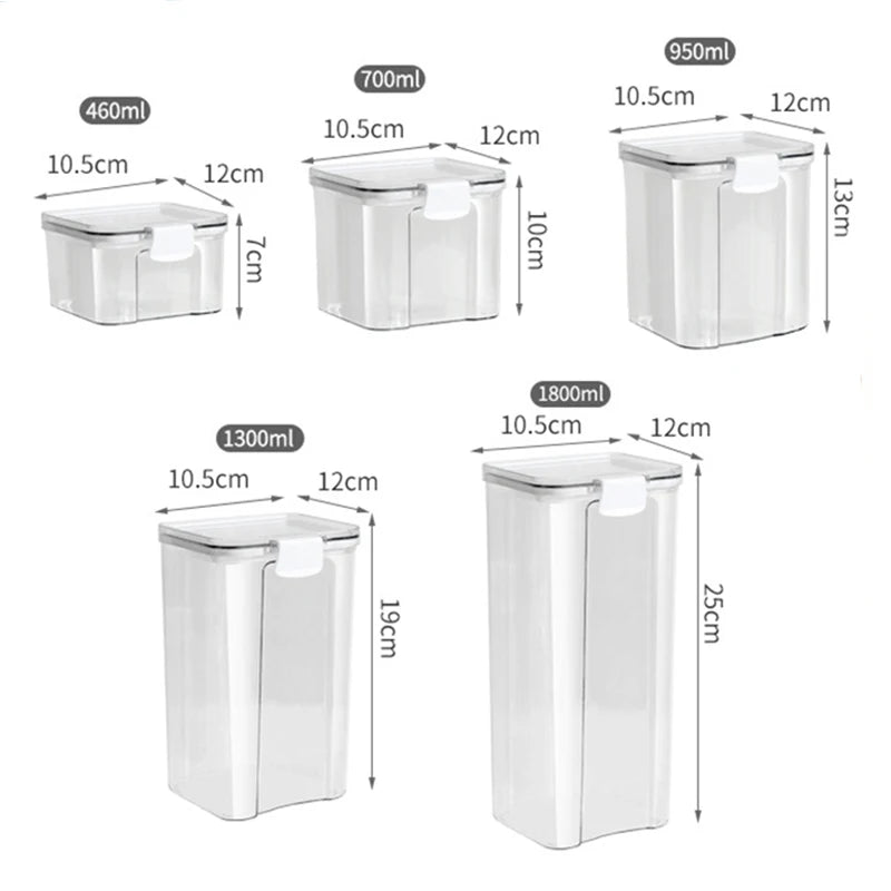 Airtight Kitchen Storage Jars — Moisture-Proof Grain Organizer