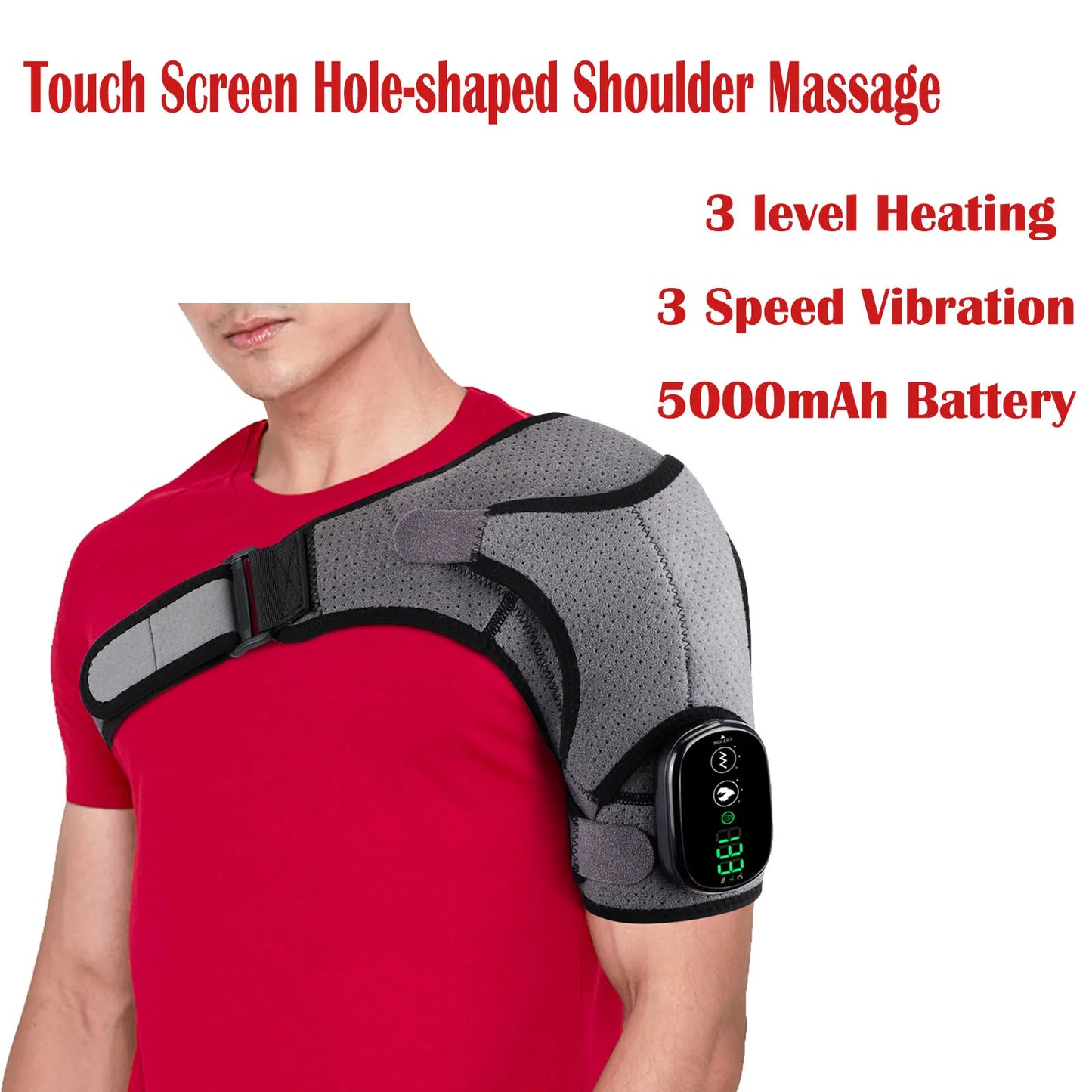 3-in-1 Heated Knee & Shoulder Massager Wrap — Vibration + Heat for Joint Pain Relief
