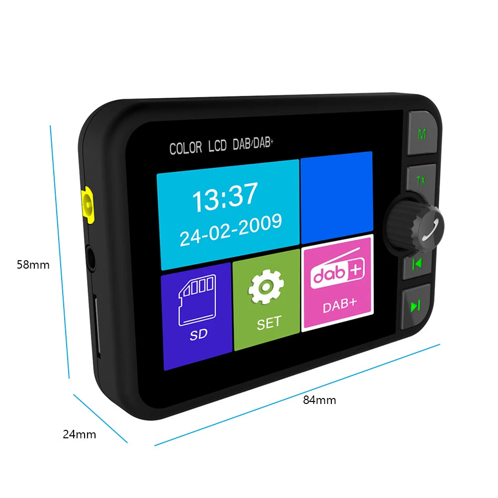 DAB+ Digital Radio Receiver for Car with LCD Screen