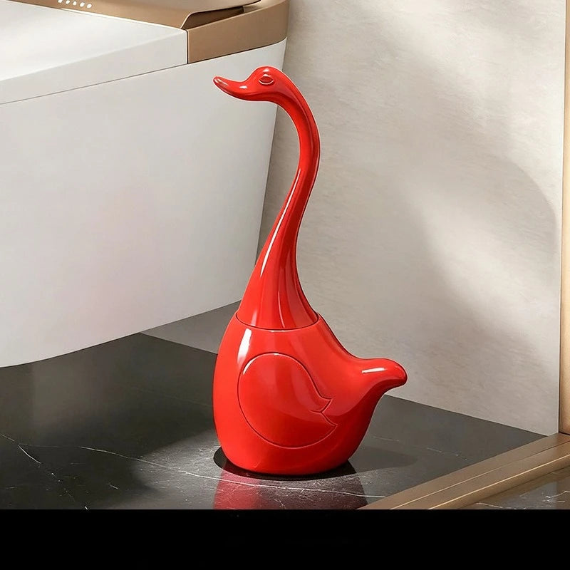 Creative Swan Toilet Brush Household Cleaning Toilet Base Long Handle Cleaning Brush Set Bathroom Decoration Supplies Gift
