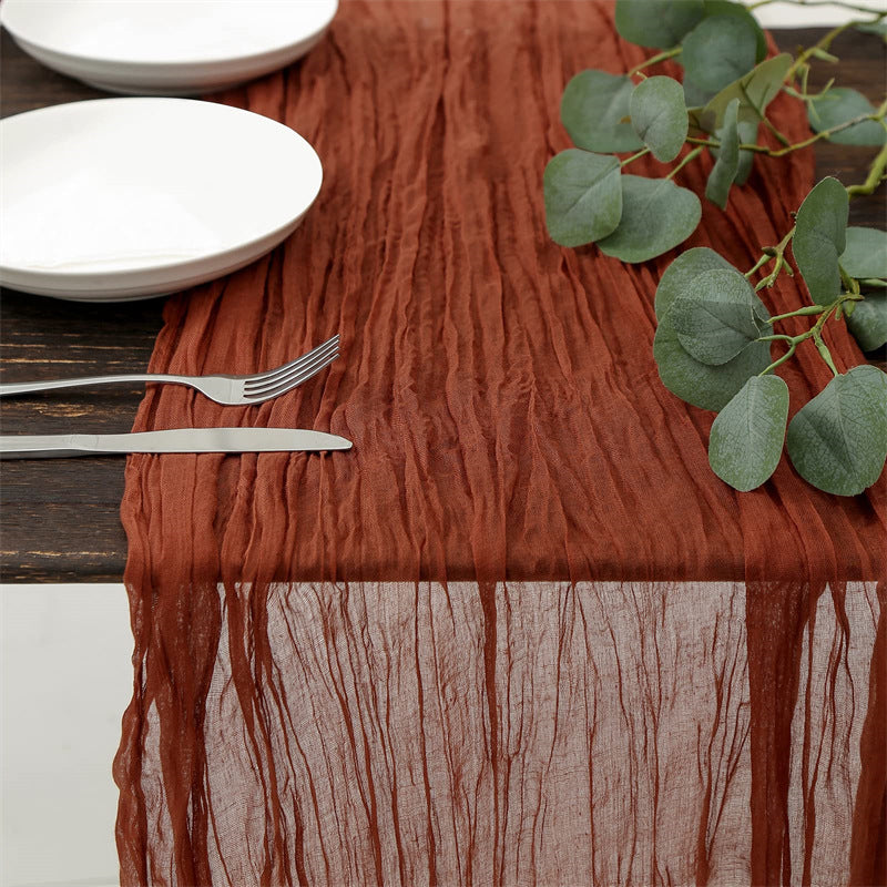Balinese Crinkle Table Flag Boho Twist Tablecloth