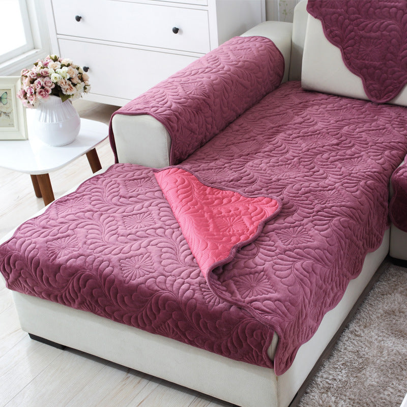 Plush non-slip sofa cushion