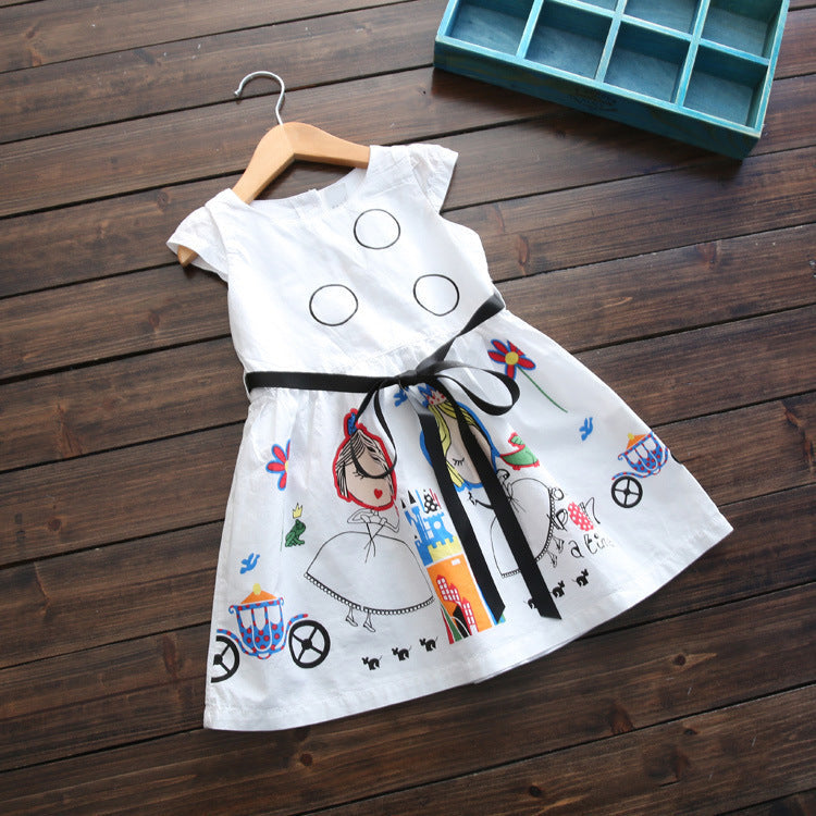 Girls Dream Camouflage Sleeveless Print Dress