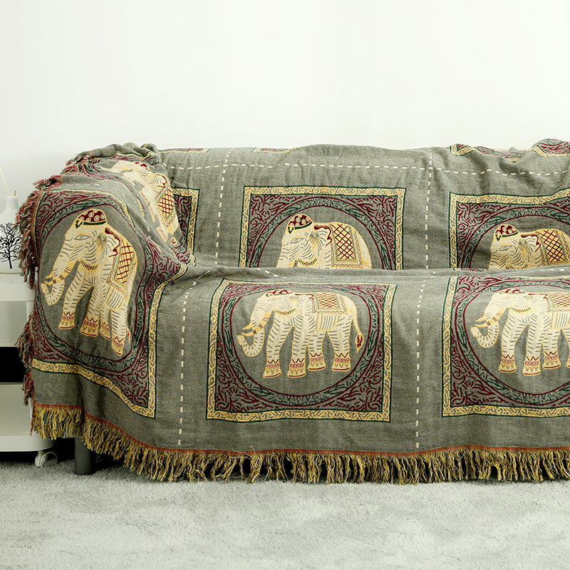 Japanese-Style Cotton Four-Layer Double-Sided Sofa Cover Cloth Towel Quilt Sofa Cushion Cover Blanket