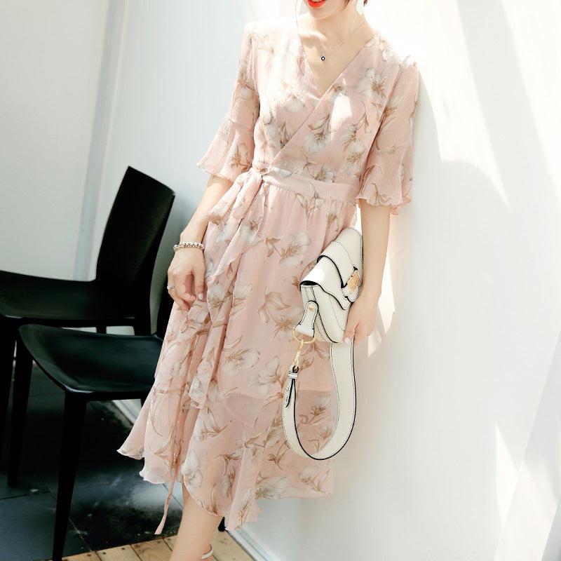 Large Women"s New Chiffon Skirt In Spring And Summer