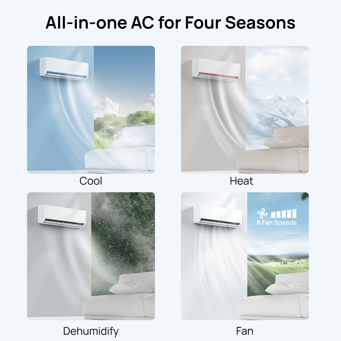 Greenland 9,000 BTU Single Zone Mini Split AC (R454B)