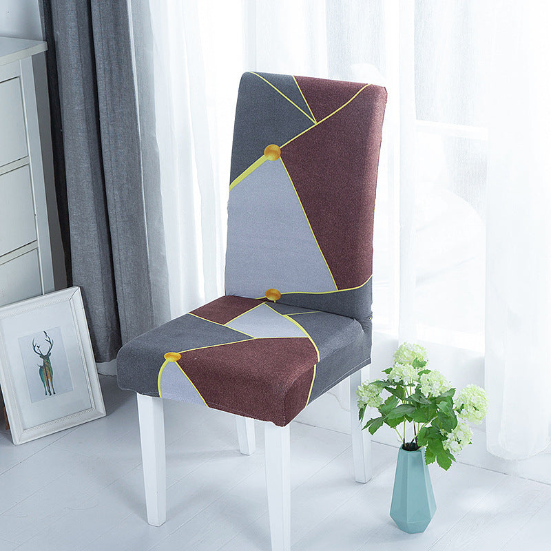 New Chair Cover Printed Chair Cover Elastic Antifouling Hotel Household Chair Cushion Protective Cover