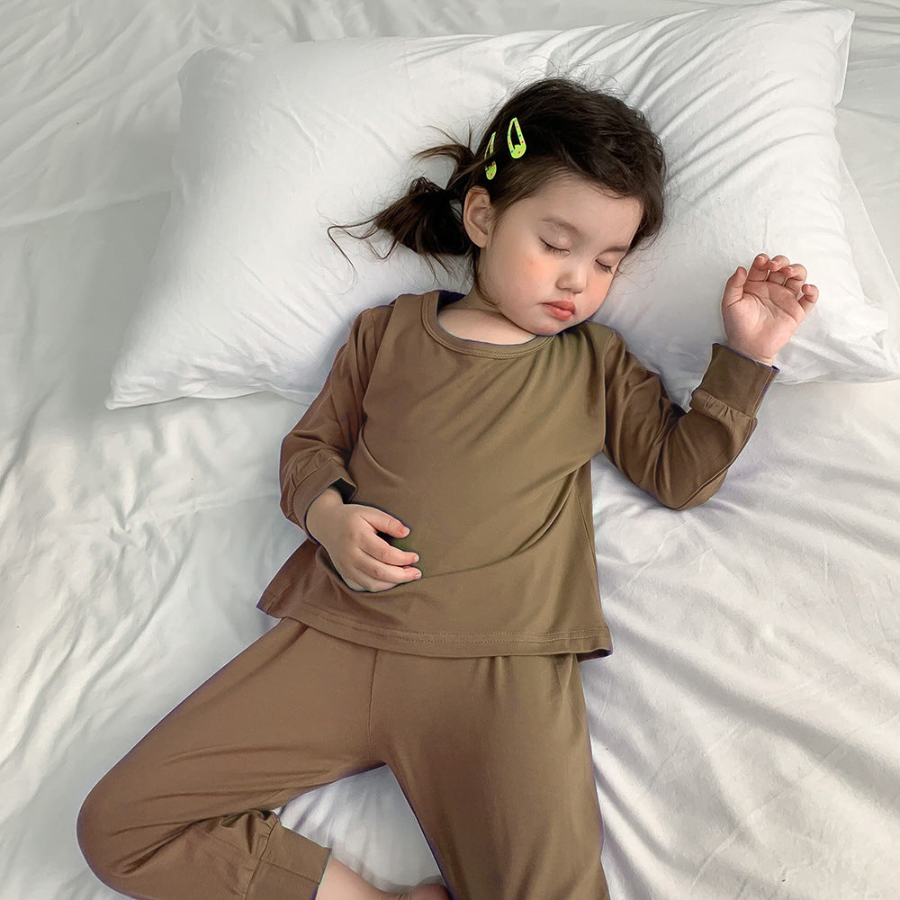 Children's Clothing Modal Bellyband Homewear Solid Color Air Conditioning Clothes