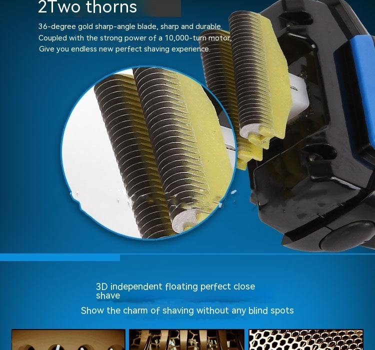 kemel Men's Rechargeable Electric Shaver for Professional Grooming