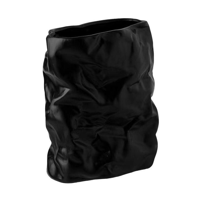 Simple Modern Black And White Geometric Ceramic Vase Ornaments