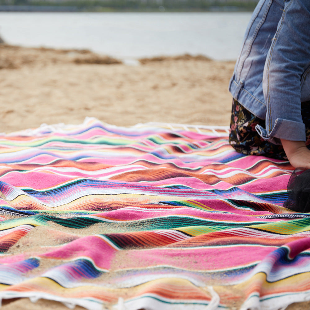 Rainbow table flag rainbow blanket