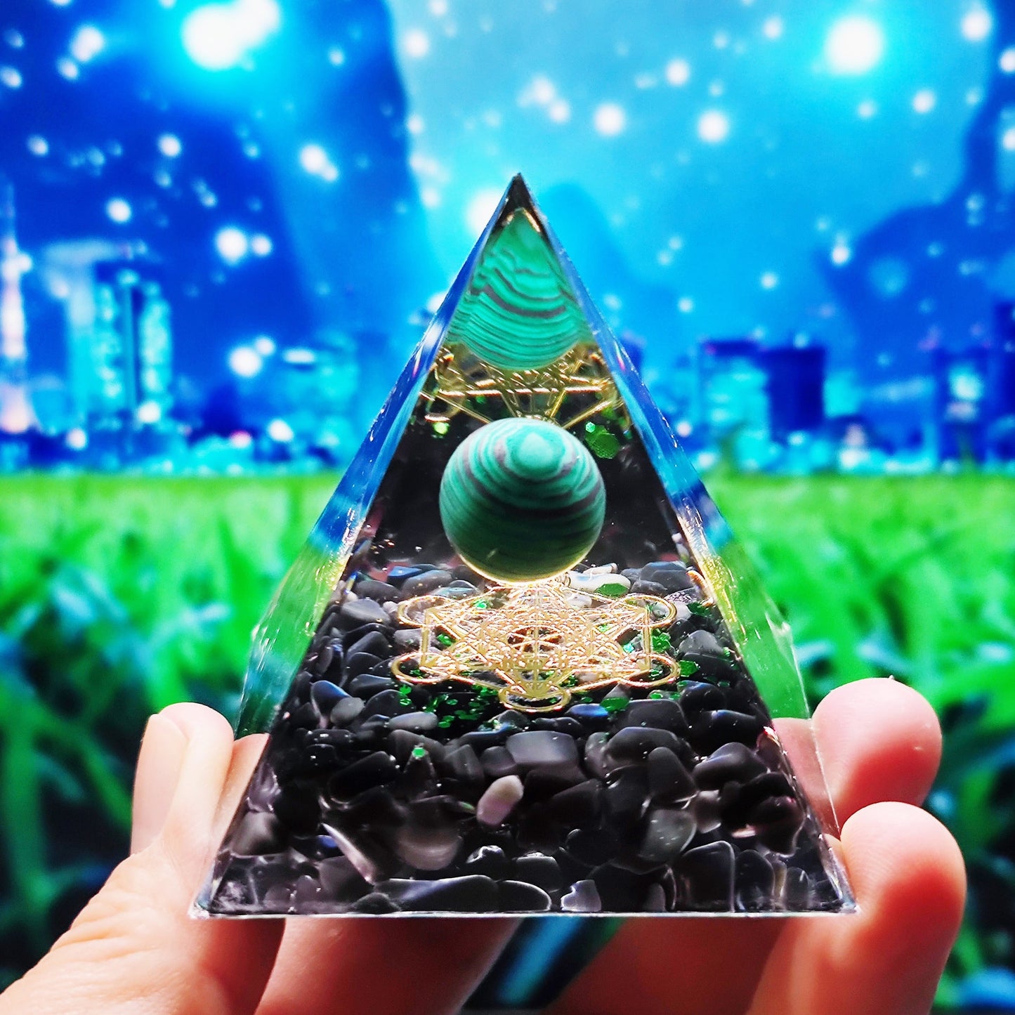Home Fashion Crystal Ball Crushed Stone Crafts Ornaments
