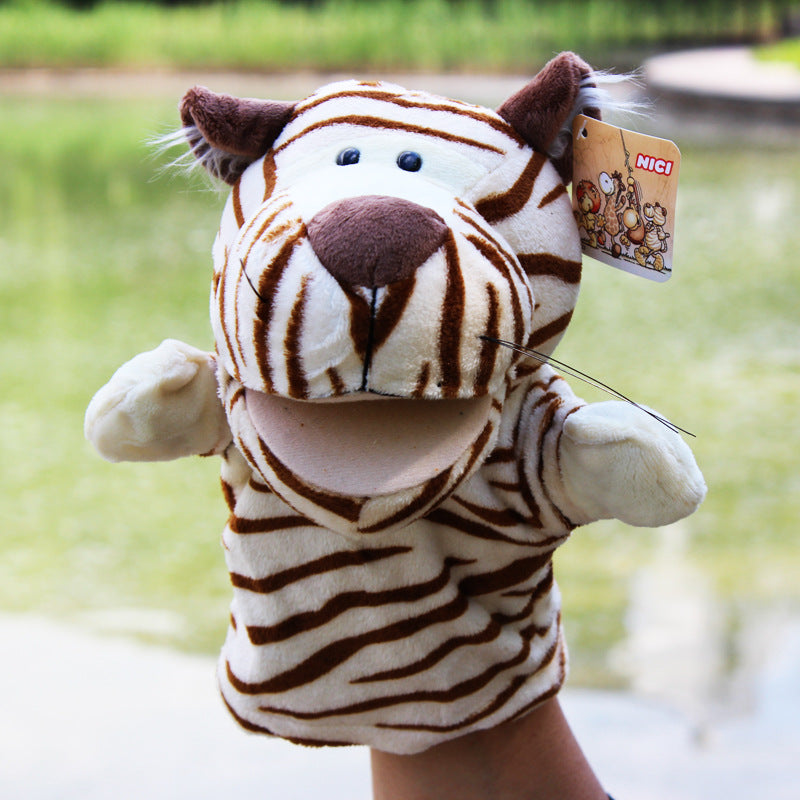 Hand puppet animal plush cartoon early childhood dolls, toys, children's kindergarten story telling, hand puppet creative wholesale