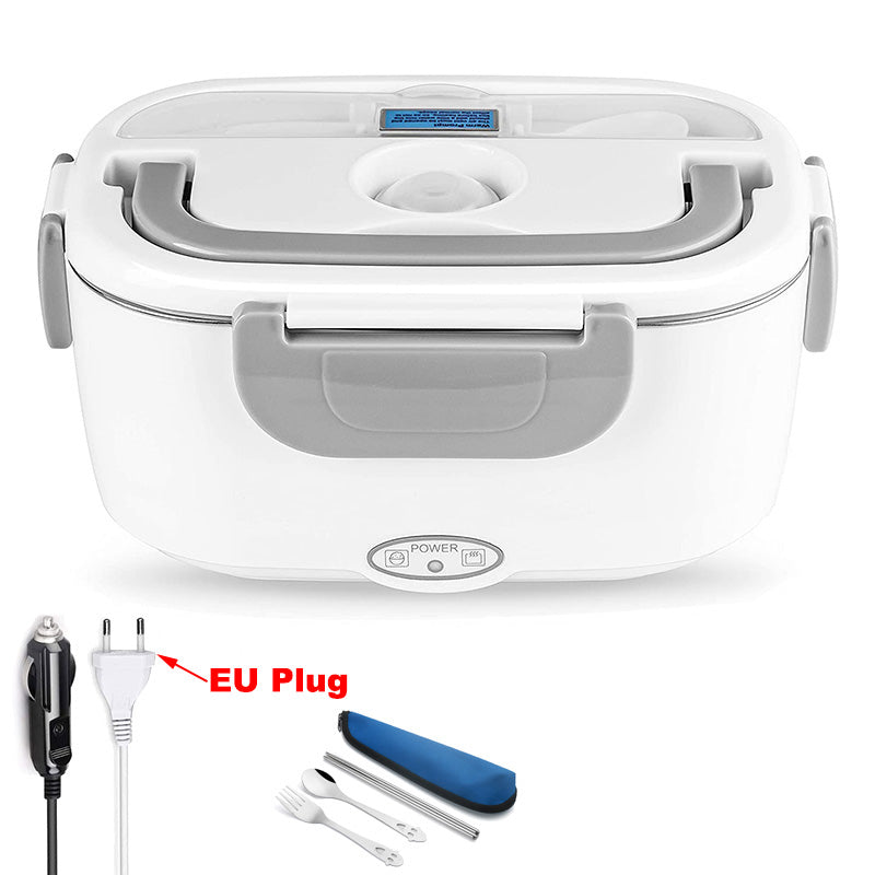 Electric Heating Insulation Heating Car Lunch Box Home Car Dual Purpose Stainless Steel Plastic Combo