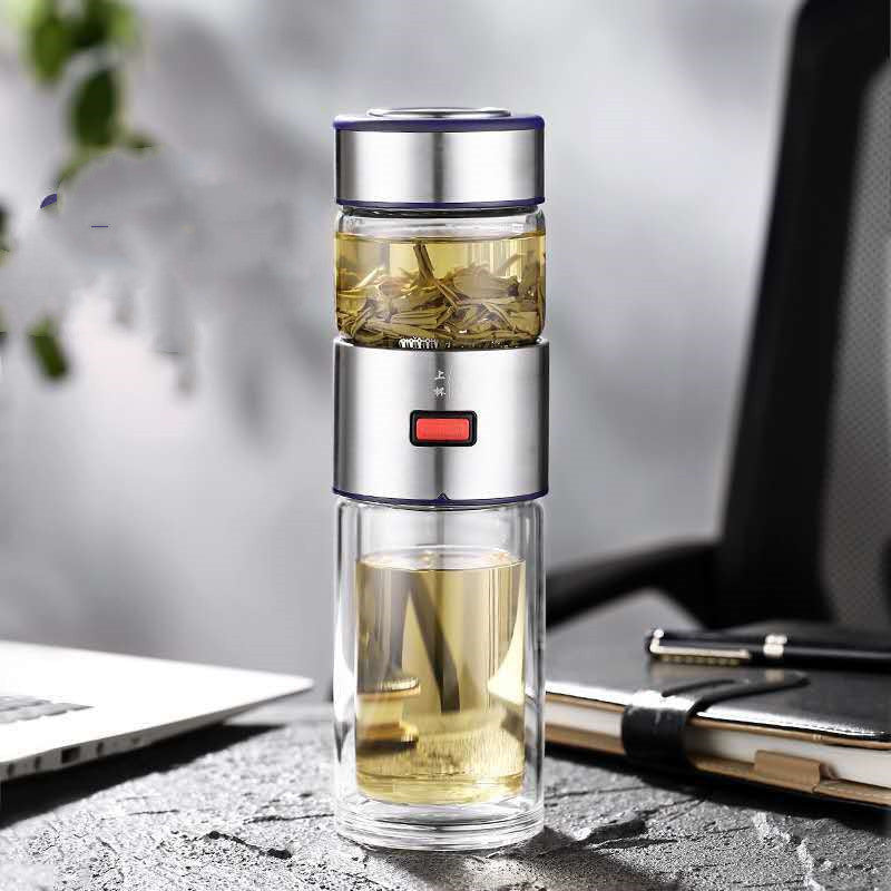 Car Tea And Water Separation Glass Portable Gift Box Set