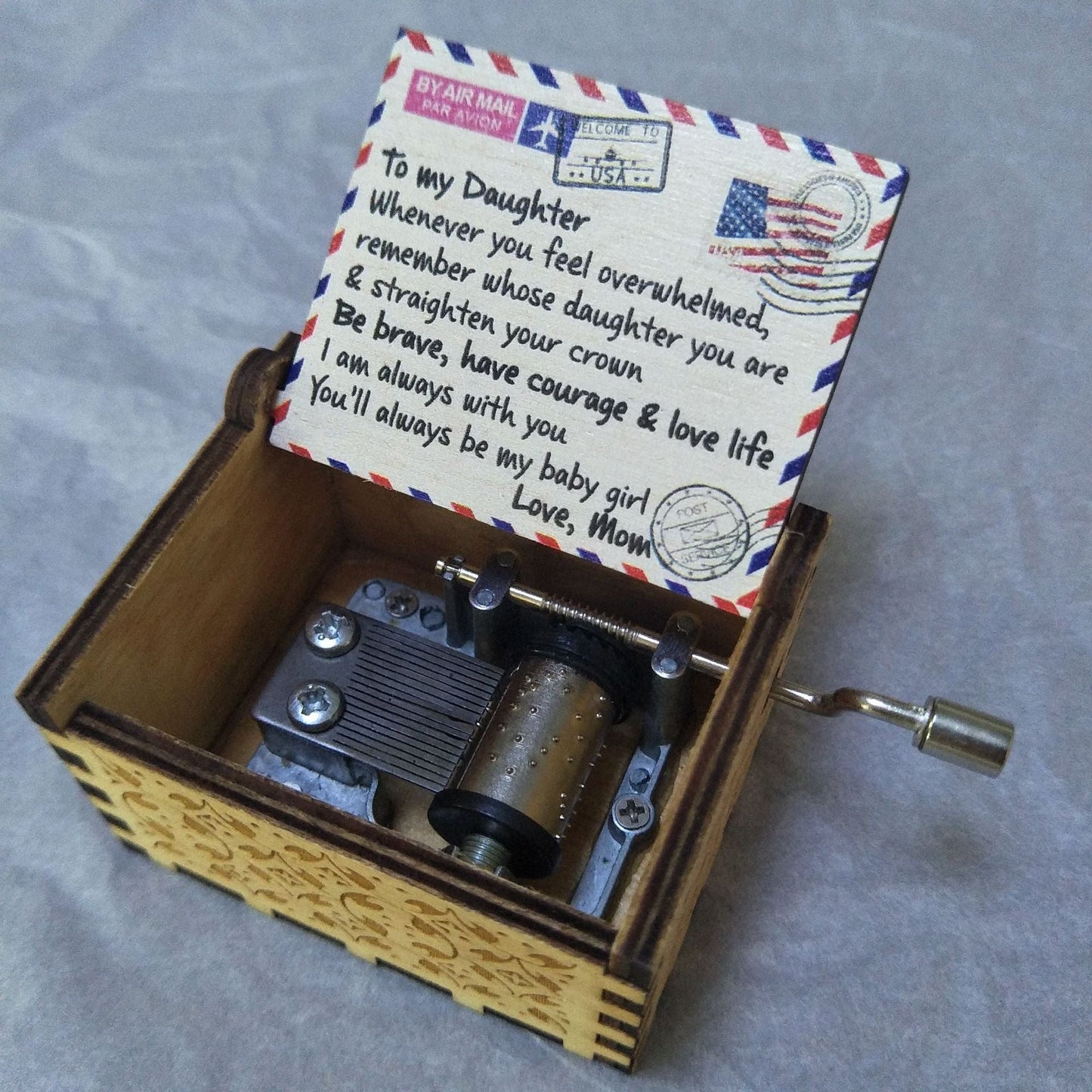 Painted music box creative gift decoration