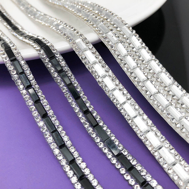 Glass Crystal Back Glue Drill Strip Personalized DIY Accessories