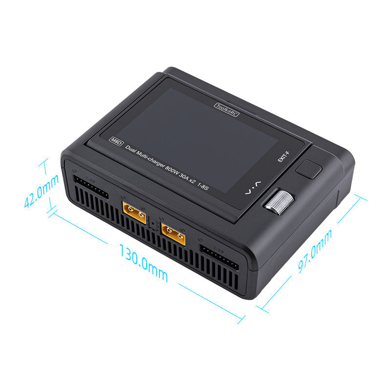 ToolkitRC Touch Color Screen M8D Dual Charger High Power Input UAV Balance