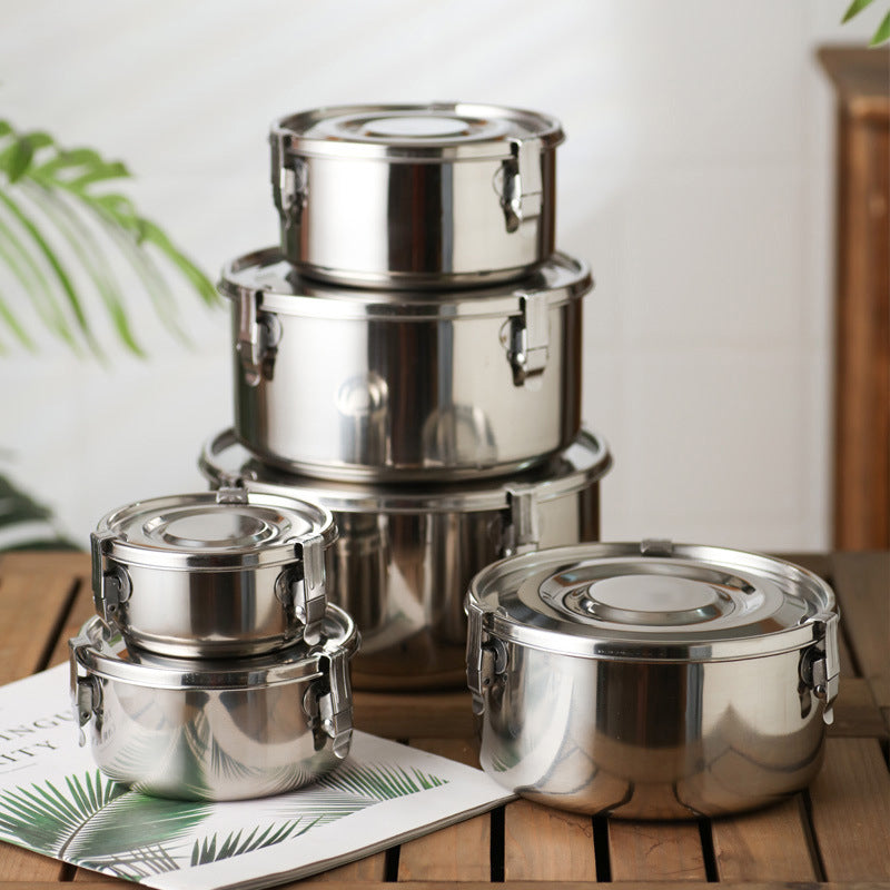 Stainless Steel Food Grade Thickened Seal With Lid Large Capacity Lunch Box