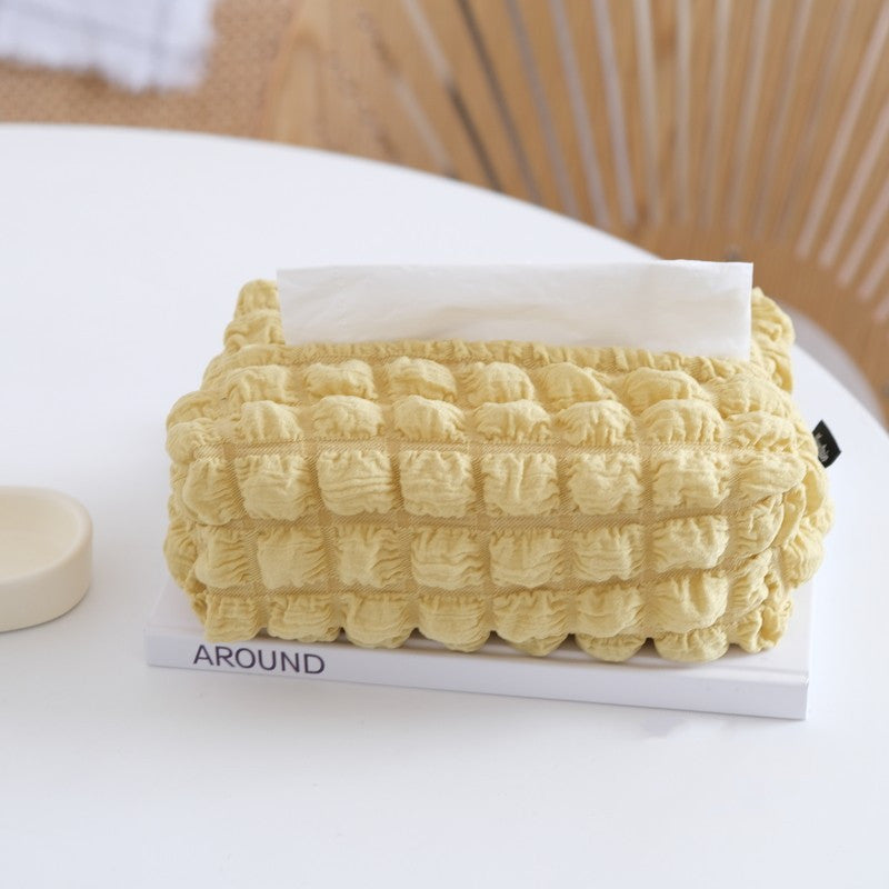 French Solid Color Fabric Tissue Box Storage Bag