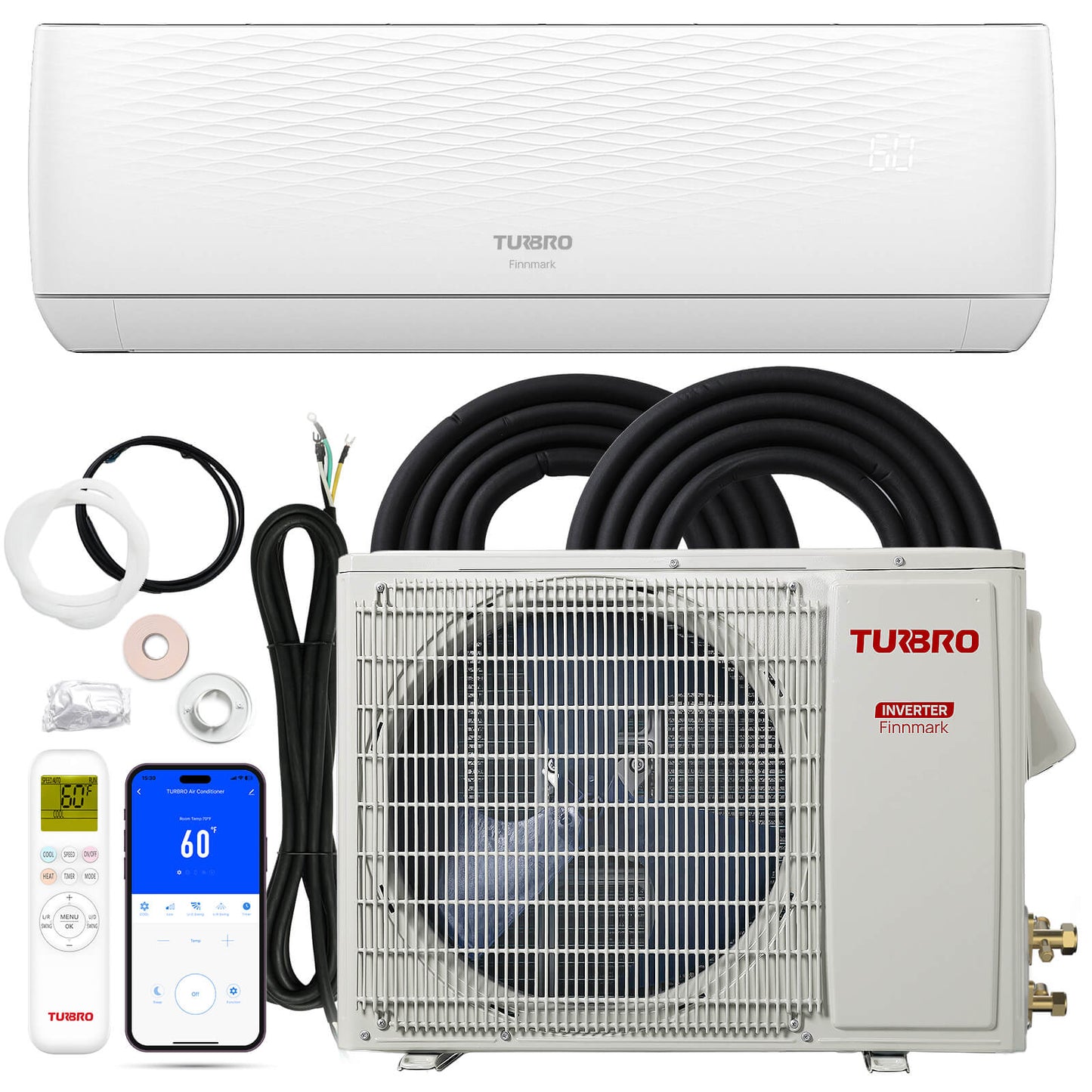 Finnmark 24,000 BTU Single Zone Mini Split AC (R32)