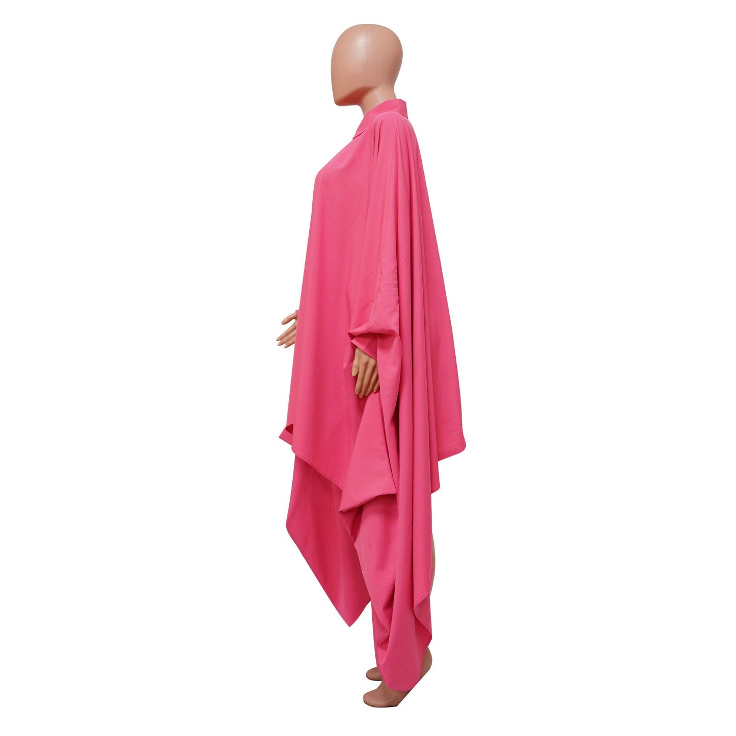Plus Size Blouse Irregular Batwing Sleeve Dress