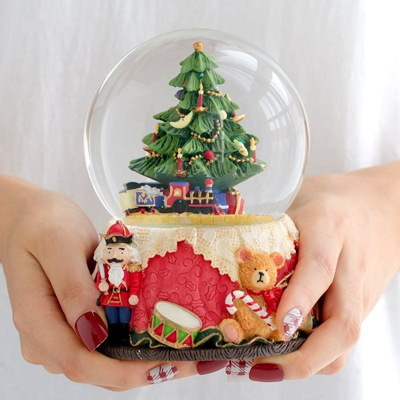 Snowflake Crystal Music Ball Rotating Music Box