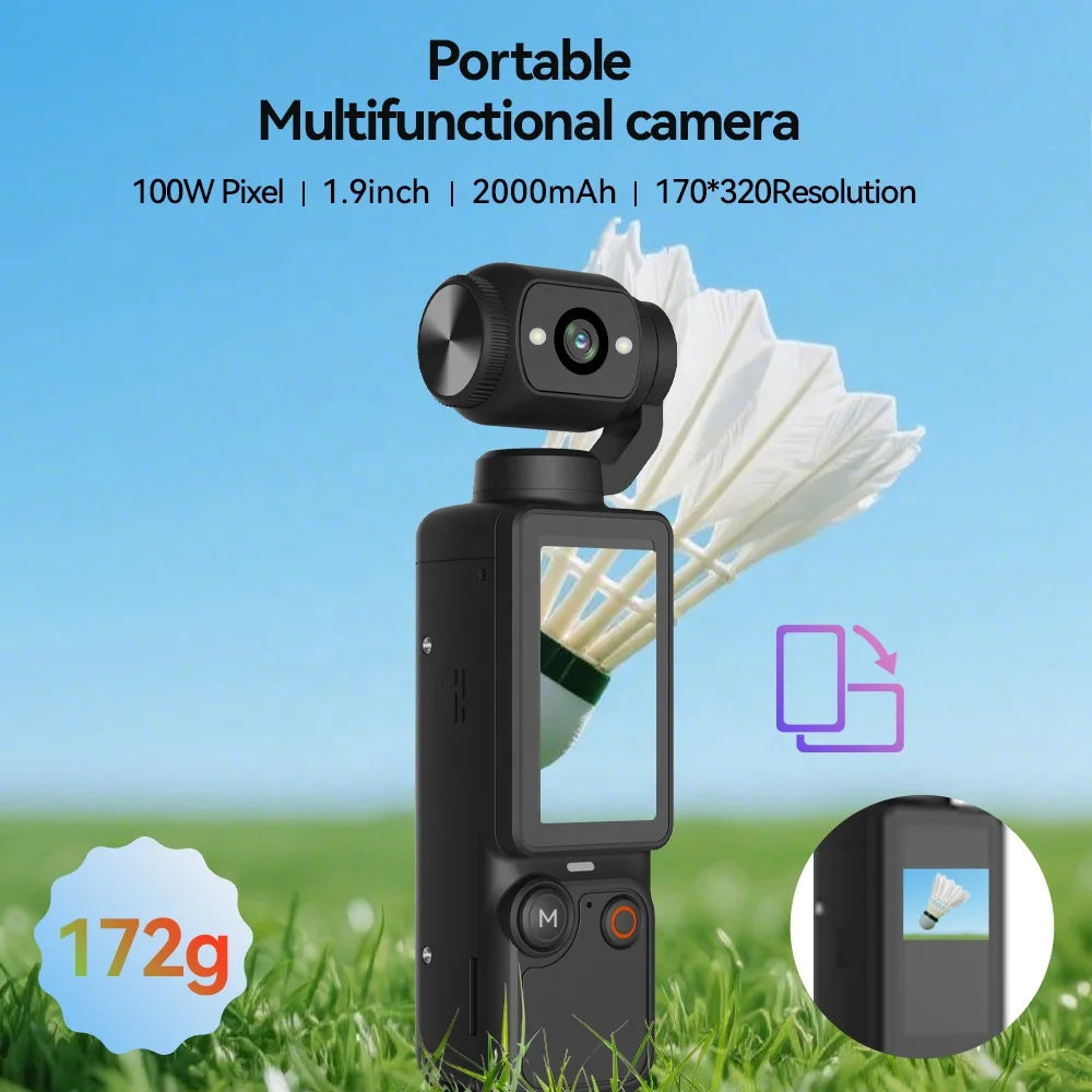 Wholesale 100W Pixel Handheld Digital Camera 1.9 Inch Screen 180° Rotatable Sports Camera 2000mAh Battery Photo Video Recorder
