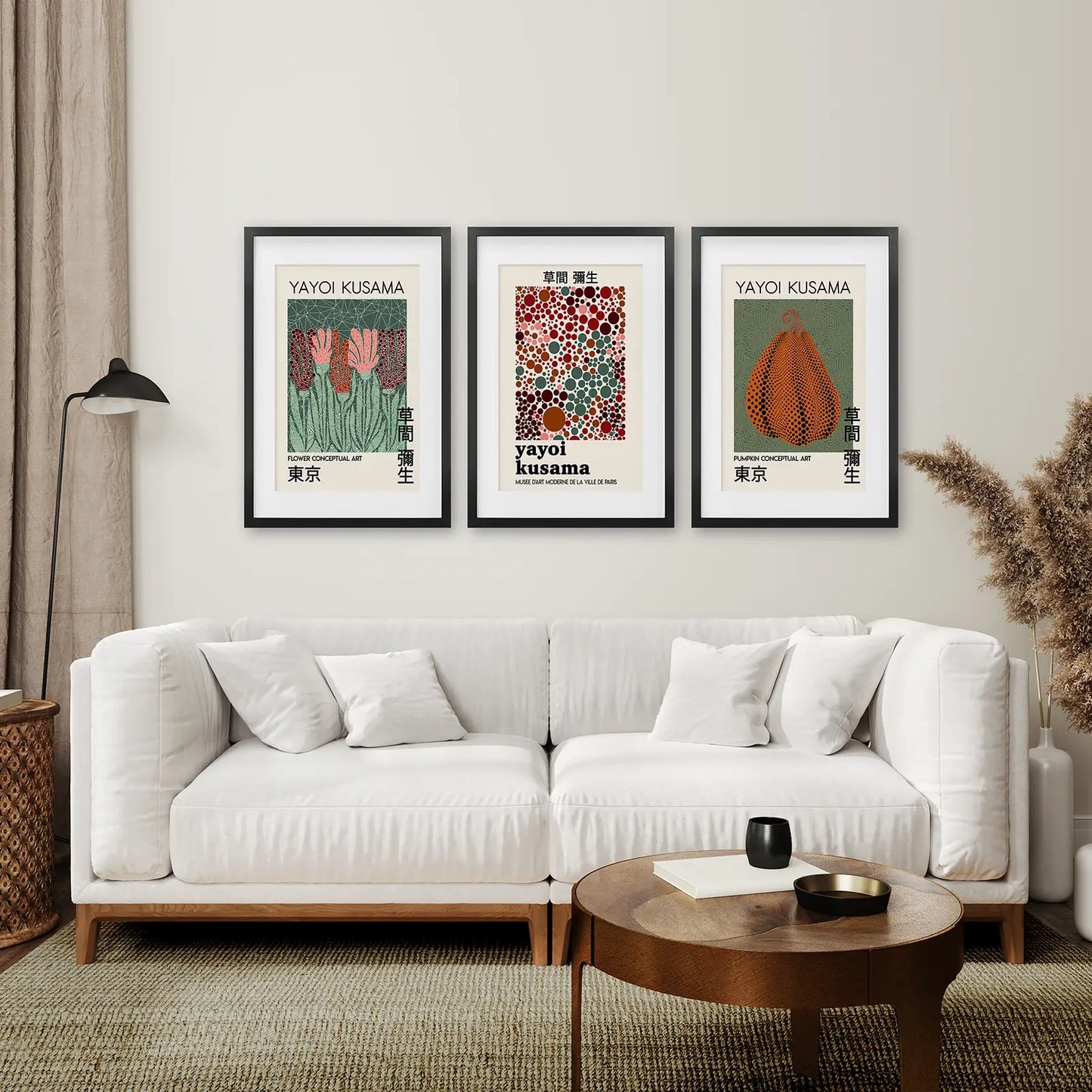 Contemporary Yayoi Kusama Retro Wall Art Decor