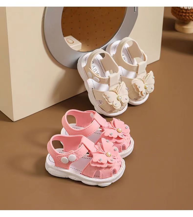 Girls' Sandals 2023 Summer New Children's Non-slip Soft Sole Infant Little Girl Baby Princess Beach Shoes