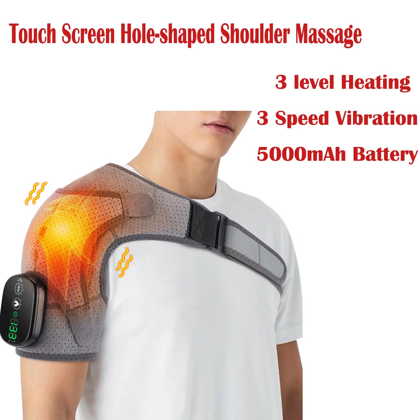 3-in-1 Heated Knee & Shoulder Massager Wrap — Vibration + Heat for Joint Pain Relief