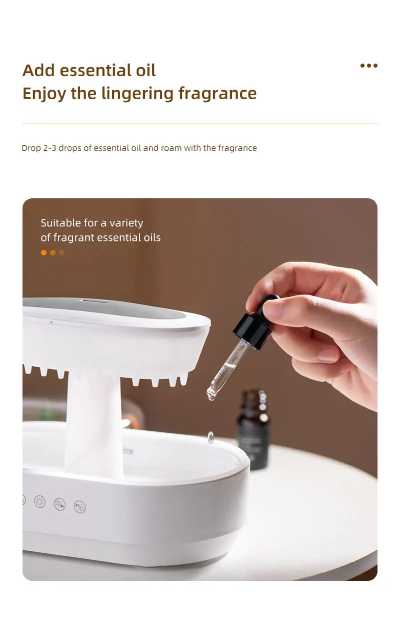 Rain Cloud Aroma Diffuser — Humidifier, Night Light & White Noise