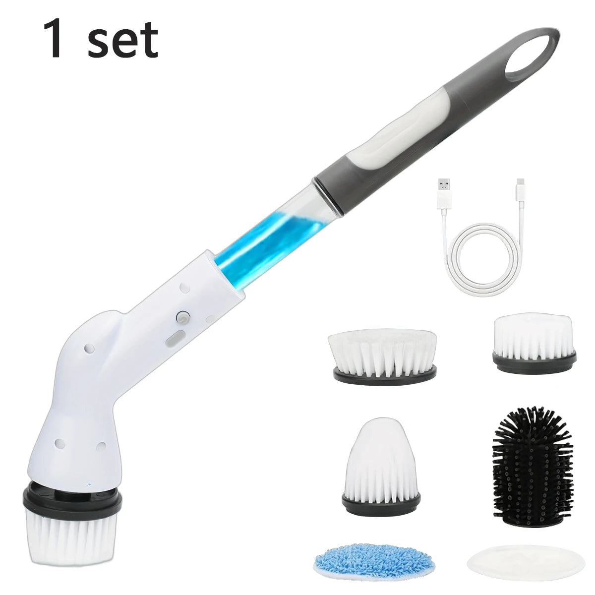 Cordless Electric Spin Scrubber — Rechargeable Power Cleaner for Bathroom, Tile & Car