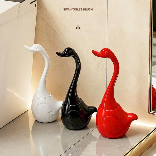 Creative Swan Toilet Brush Household Cleaning Toilet Base Long Handle Cleaning Brush Set Bathroom Decoration Supplies Gift - Ontimebazaar