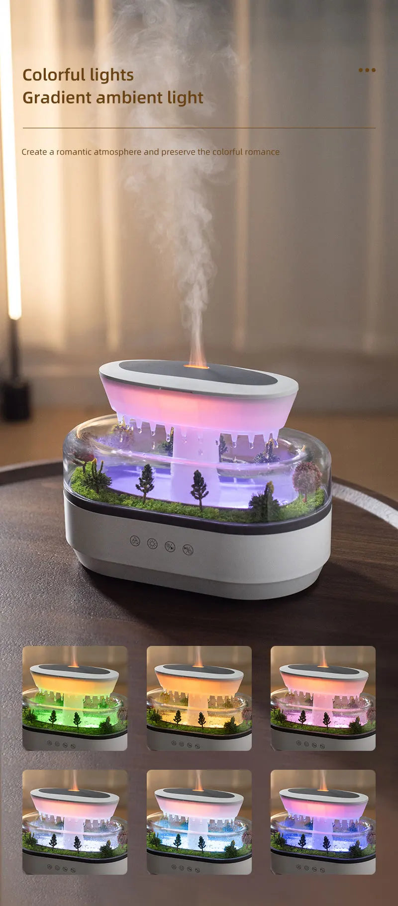 Rain Cloud Aroma Diffuser — Humidifier, Night Light & White Noise