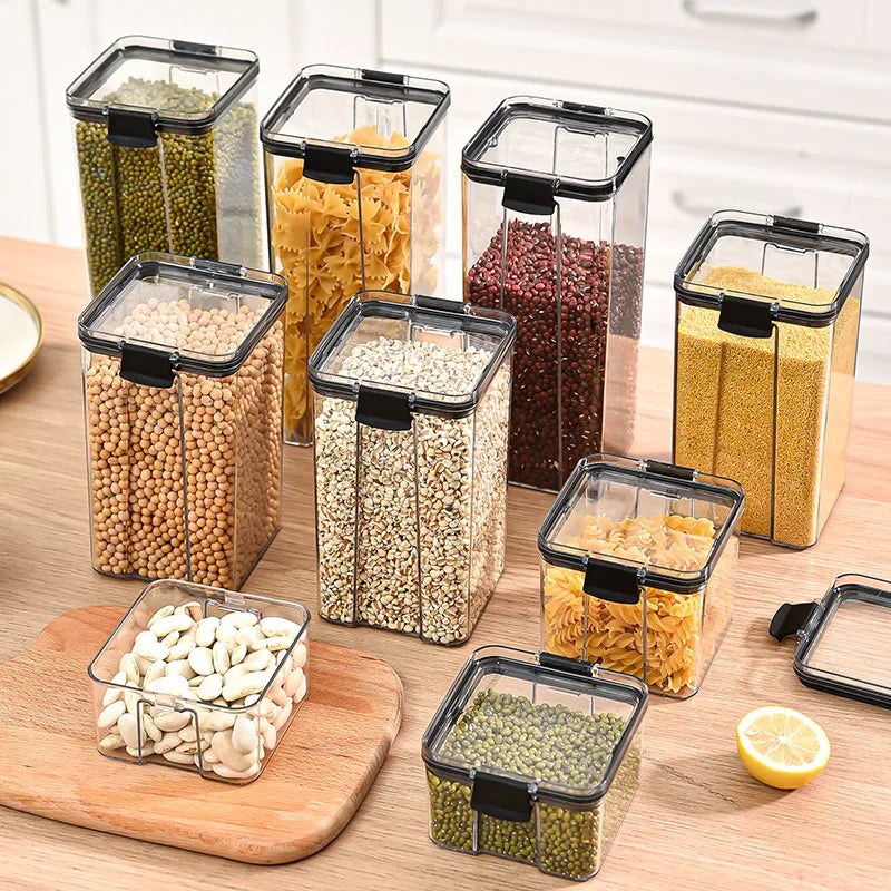 Airtight Kitchen Storage Jars — Moisture-Proof Grain Organizer