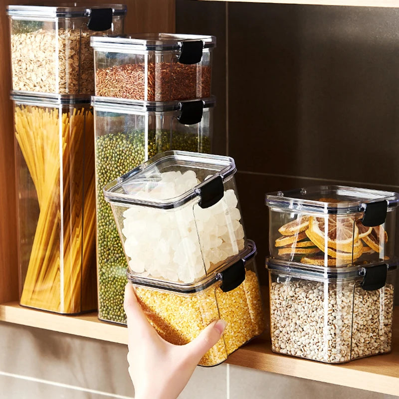 Airtight Kitchen Storage Jars — Moisture-Proof Grain Organizer
