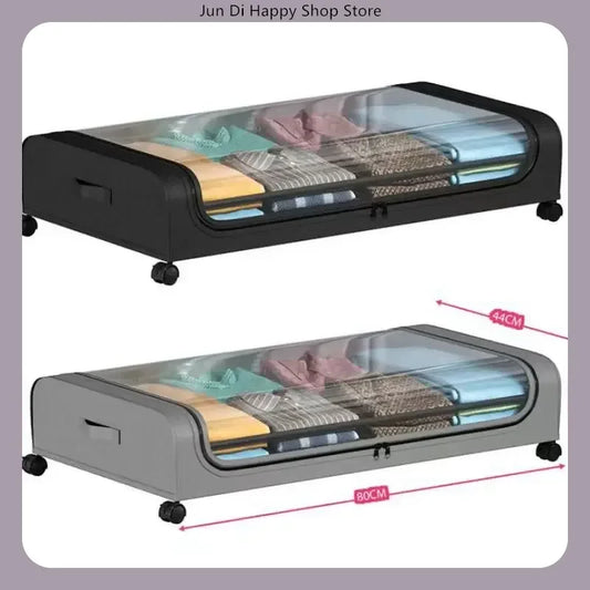 Under Bed Storage Box with Wheels Dust-Proof Rolling Drawer Organizer - Ontimebazaar