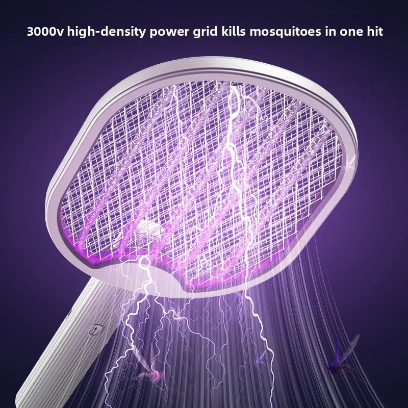 Foldable Electric Bug Zapper — USB Rechargeable Mosquito Swatter with UV Light
