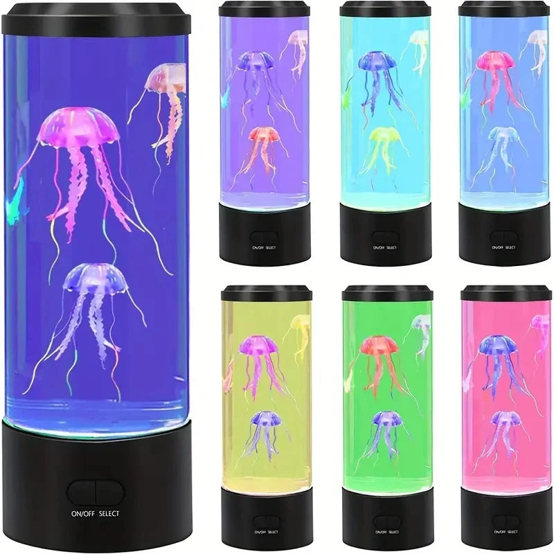 LED Jellyfish Night Light — Colorful Atmosphere Lamp with Remote Control