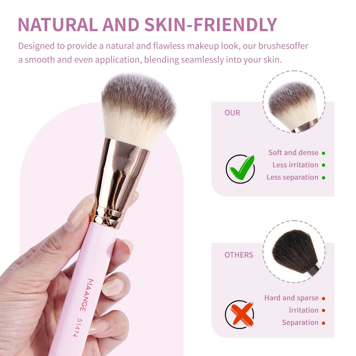 MAANGE 7-Piece Makeup Brush Set — Foundation, Concealer & Eyeshadow Brushes