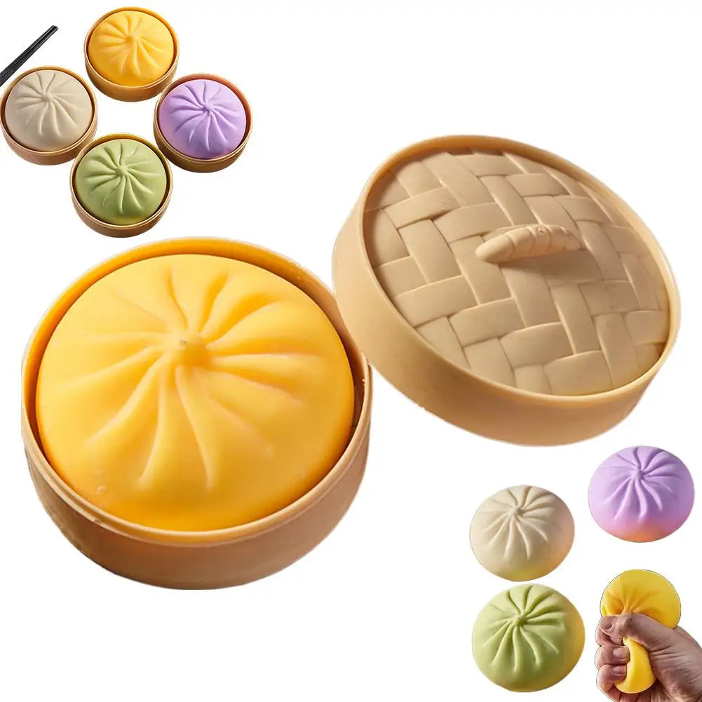 Dumpling Squishy Stress Ball — Colorful Fidget Sensory Toy