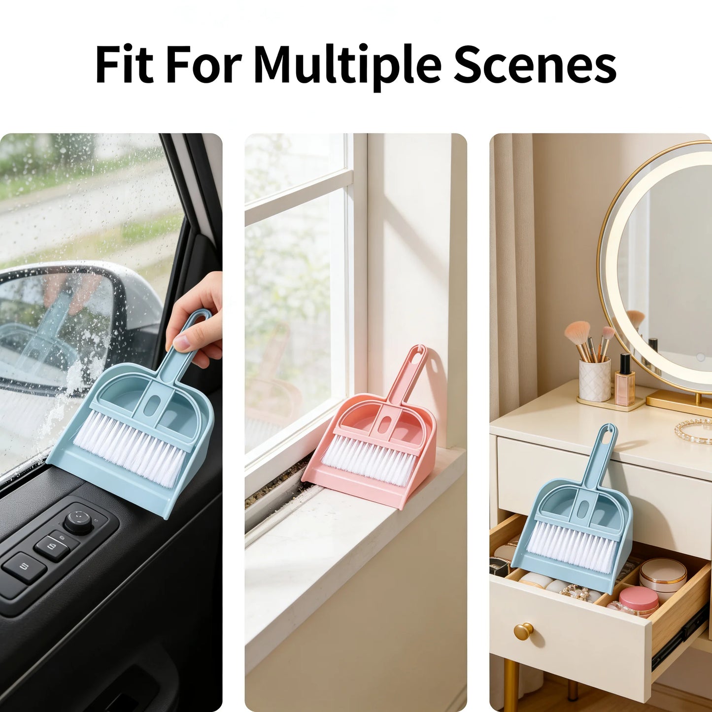 Mini Desk Broom & Dustpan Set — Cute Handheld Brush for Keyboard, Crafts & Tabletop Cleaning